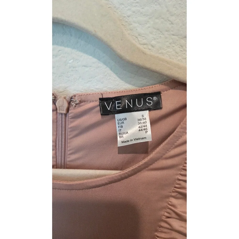 Venus Ruched Sleeveless Bodycon Midi Dress Size S Taupe‎ Neutral